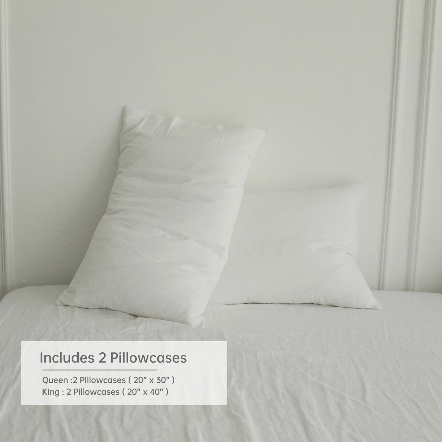 Linen Cotton Pillow Cases 2PCS Comfortable