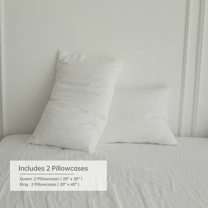 Linen Cotton Pillow Cases 2PCS Comfortable