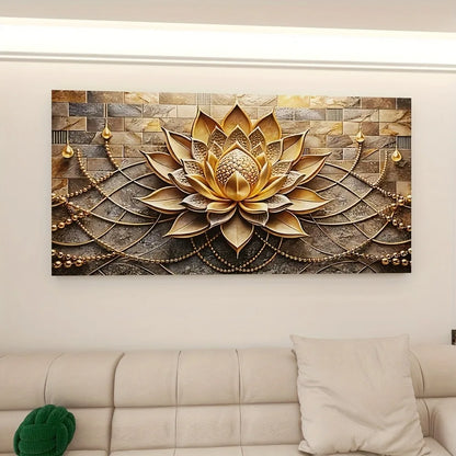 Floral canvas art, solid wood