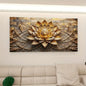 Floral canvas art, solid wood