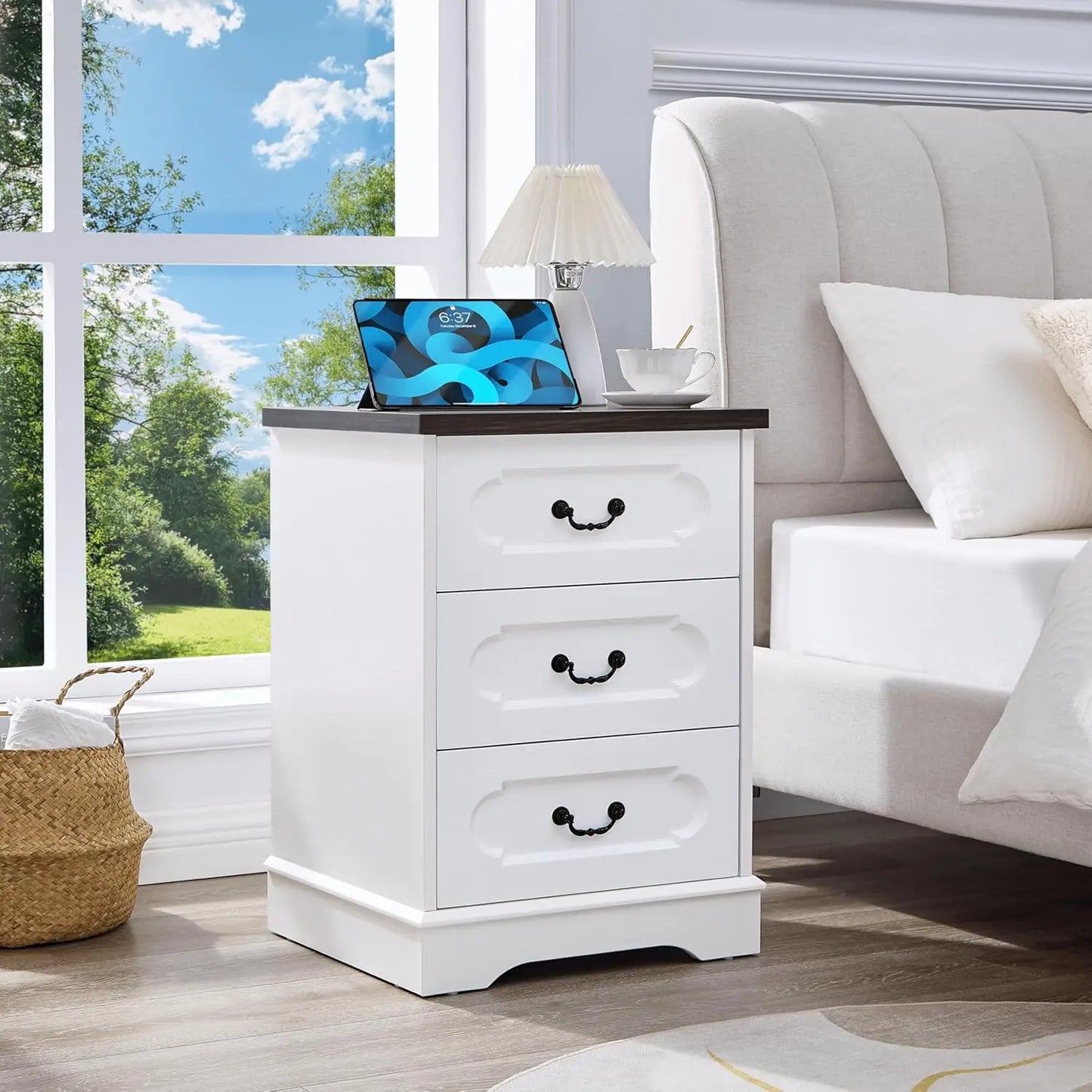 Cherry Wood Chest of Drawers, Rustic Wide Drawers