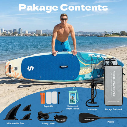 Inflatable Paddle Board with Premium Accessories, Suitable for Sea or Lake