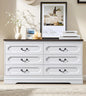 Cherry Wood Chest of Drawers, Rustic Wide Drawers