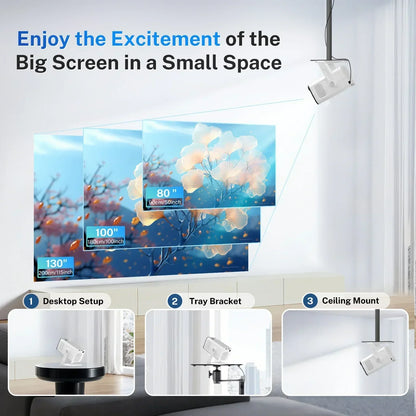 Smart Mini Projector with WiFi & BT  Outdoor