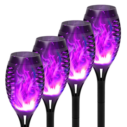Solar Flame Torch Light LED Flickering Outdoor Night Lamp