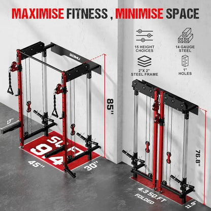 Squat Rack Dual Independent Pulley System