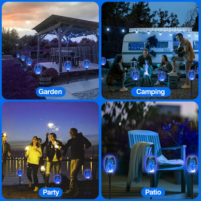 Solar Flame Torch Light LED Flickering Outdoor Night Lamp
