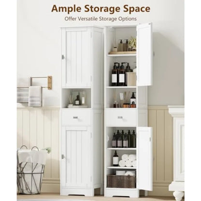 Storage Cabinet with Adjustable Shelves and Drawer