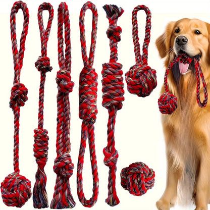 Heavy-Duty Dog Chew Rope Toys with Braided Knots
