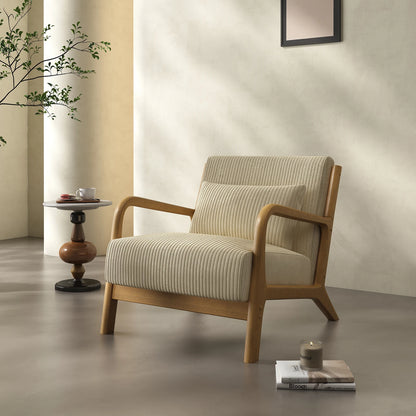 Accent Chair, with Solid Wood Frame