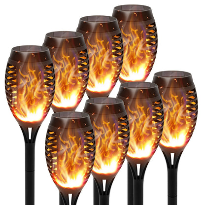 Solar Flame Torch Light LED Flickering Outdoor Night Lamp