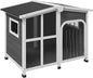 Wooden Dog House with Openable Roof & Giant Window