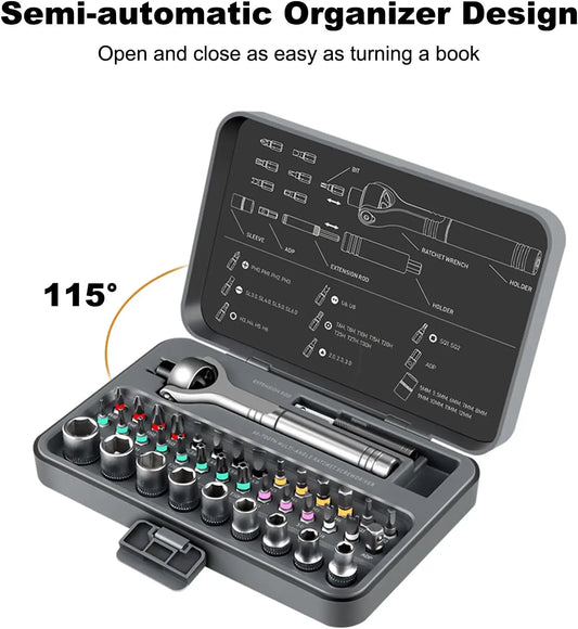 Magnetic screw driver set