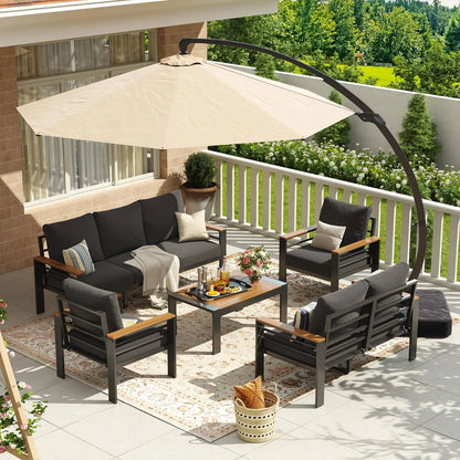 Patio Furniture Set Oversized Outdoor Sectional with, Coffee Table
