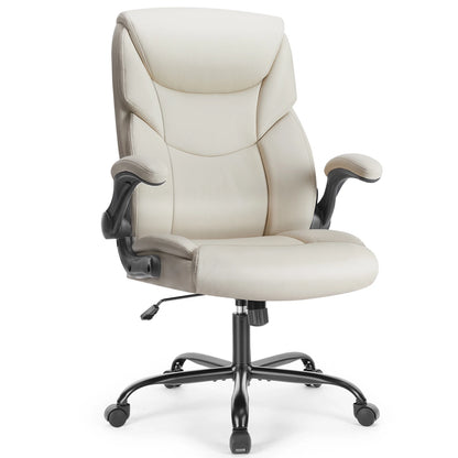 Office Chair with Flip-up Arms, Leather