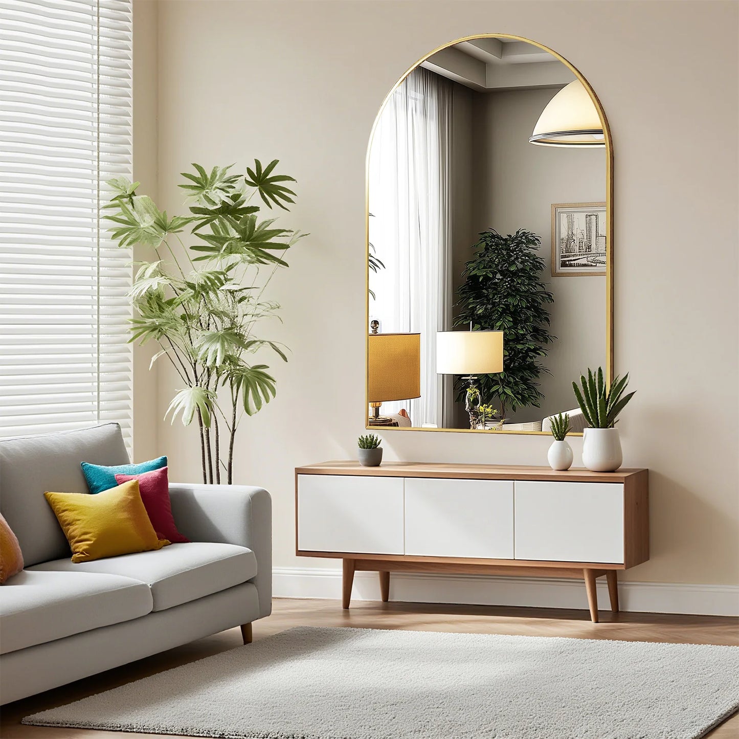 Arched Metal Framed Mirrors