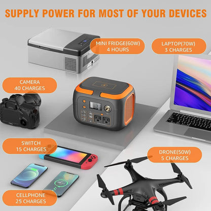 Portable Power Station, Solar Storage Power Bank For Camping Travel RV Home