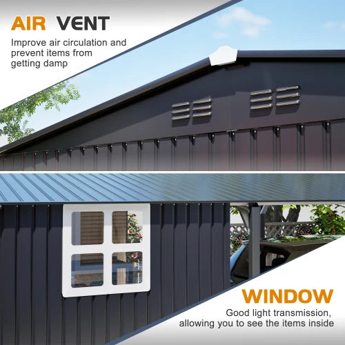 Metal Carport Storage Shed
