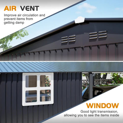 Metal Carport Storage Shed