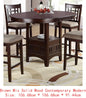 Counter Height Dining Set, Round Table with 4 Side Chairs