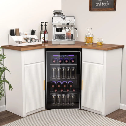 Bar Cabinet with Fridge Space, Storage,
