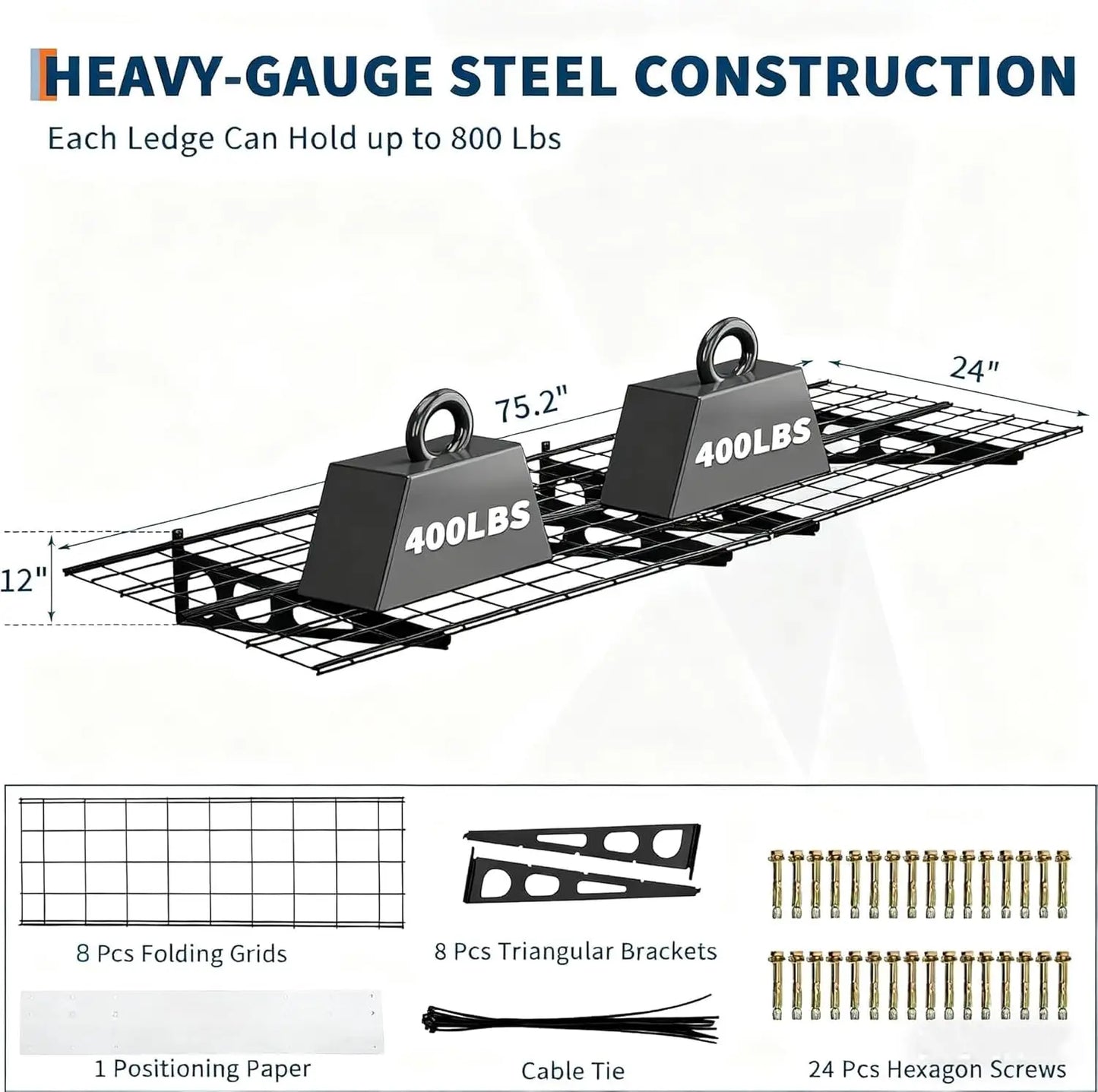 2 Pack Heavy Duty Storage Shelves