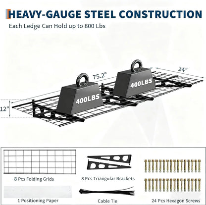 2 Pack Heavy Duty Storage Shelves