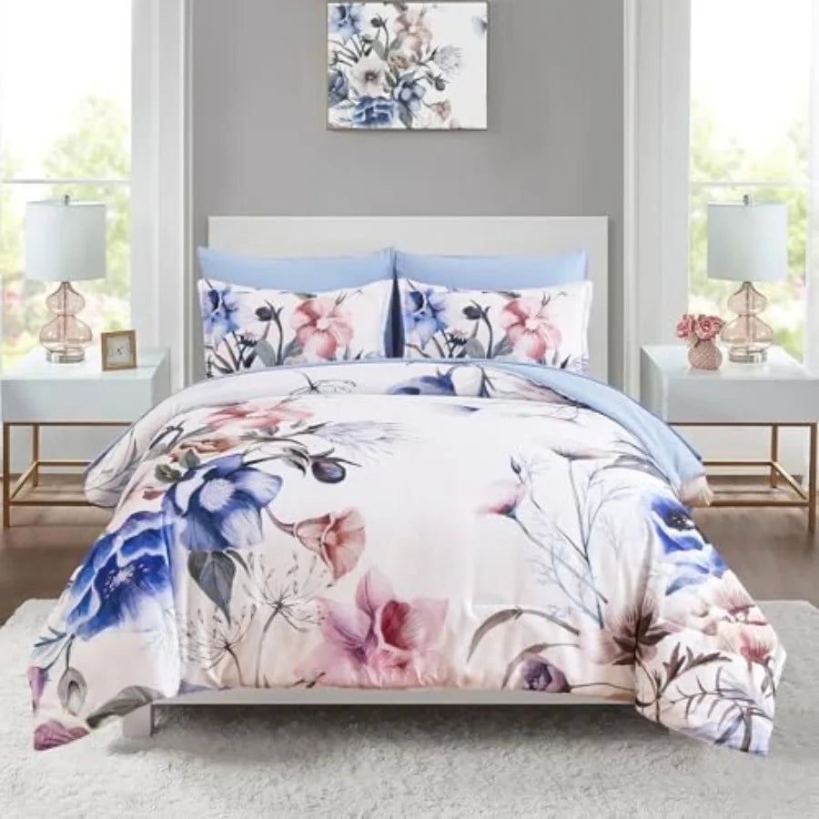 Floral Comforter Set 7 Pcs
