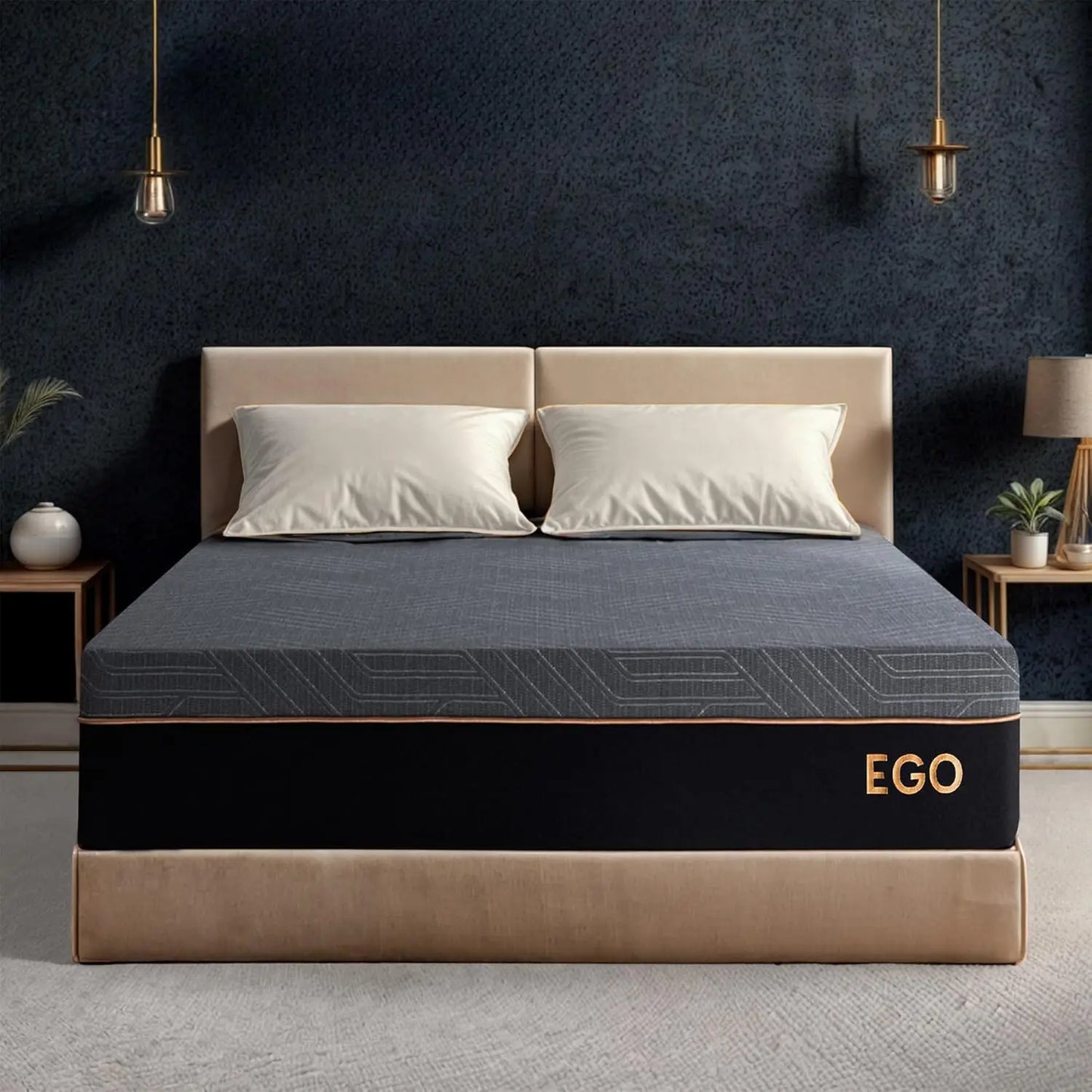 Mattress, Copper Gel Cooling Memory Foam Mattress for Back Pain Relief