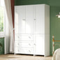 71" Wooden Armoire with Drawers Mirror