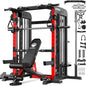 Power Cage Smith Machine with 2000LB Squat Rack Cable System