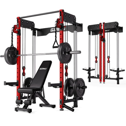 Squat Rack Dual Independent Pulley System