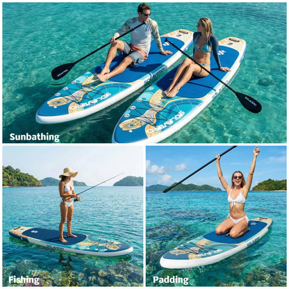 Inflatable Paddle Board with Premium Accessories, Suitable for Sea or Lake