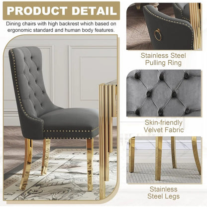 Glass Dining Table Set for 4