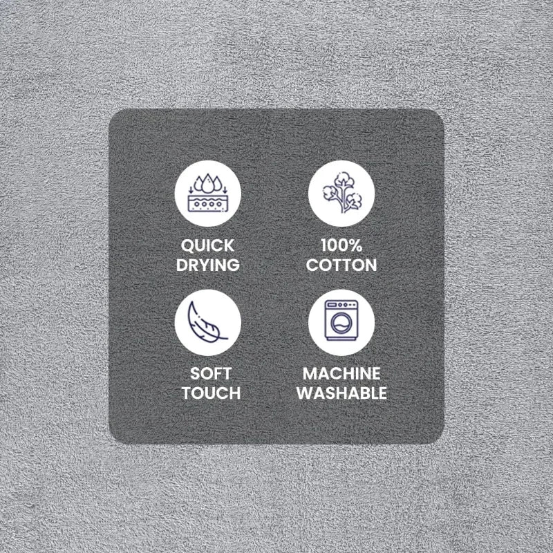 Towel Set with Upgraded Softness & Durability, Grey