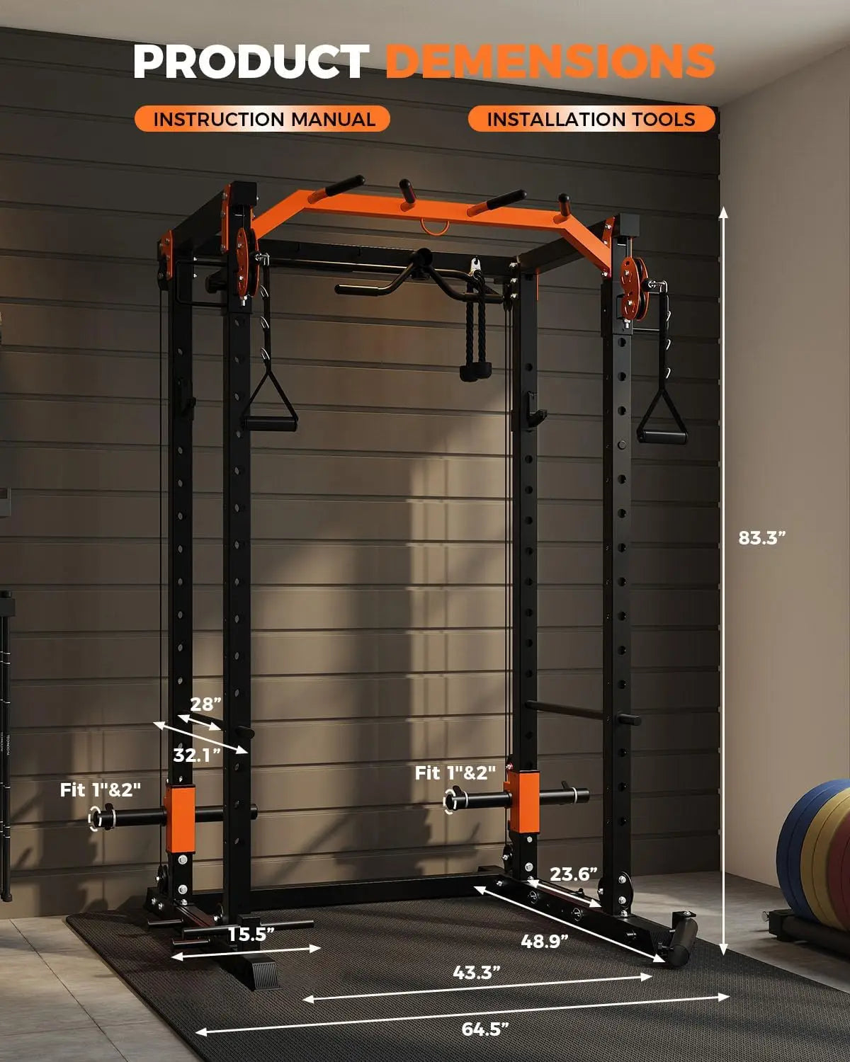 Power Rack with Cable Crossover