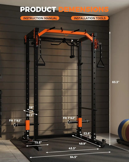 Power Rack with Cable Crossover