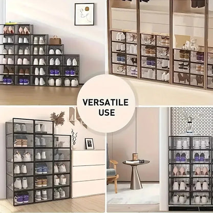 Transparent Plastic Stackable Shoe Storage Boxes