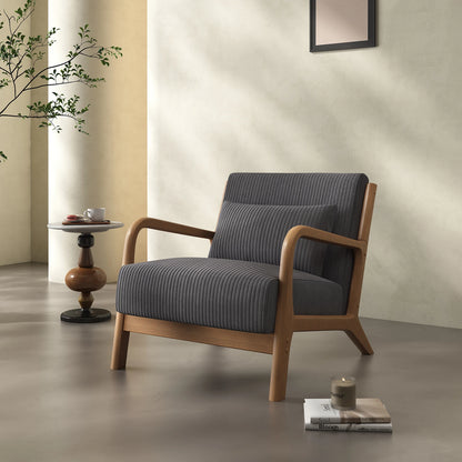Accent Chair, with Solid Wood Frame