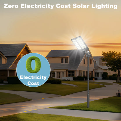 Solar street lights, with motion sensors.