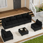 Outdoor Patio Furniture Set, Sectional Sofa, Wicker Rattan Patio Furniture