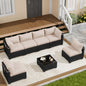 Outdoor Patio Furniture Set, Sectional Sofa, Wicker Rattan Patio Furniture