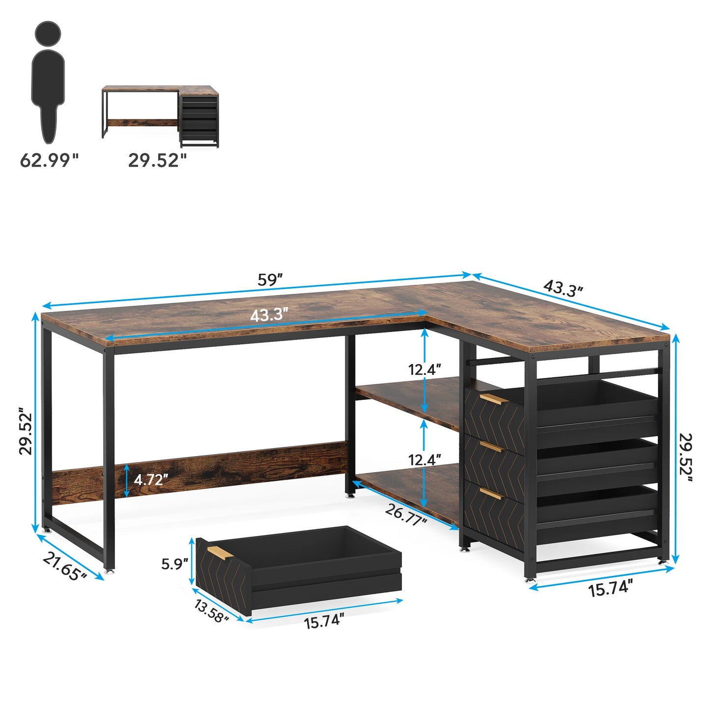 Tribesigns L Shaped Desk
