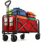 Portable Wagons for Groceries, with All-Terrain Wheels  Drink Holders