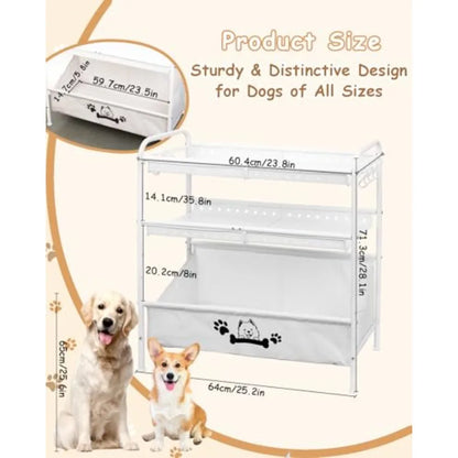Dog Toy Bin with Storage Organizer,