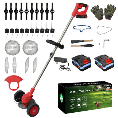Electric Grass Trimmer Electric Lightweight with Battery Charger