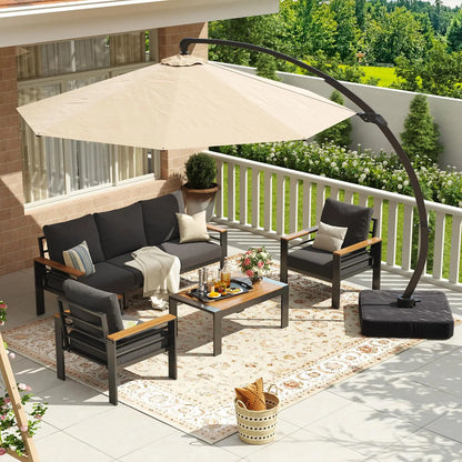Patio Furniture Set Oversized Outdoor Sectional with, Coffee Table