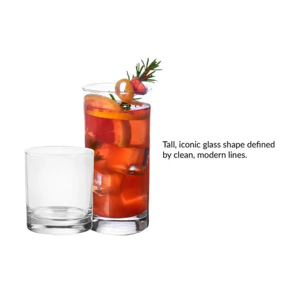 12 Piece Clear Drinkware Set Cooler Tennyson Glasses
