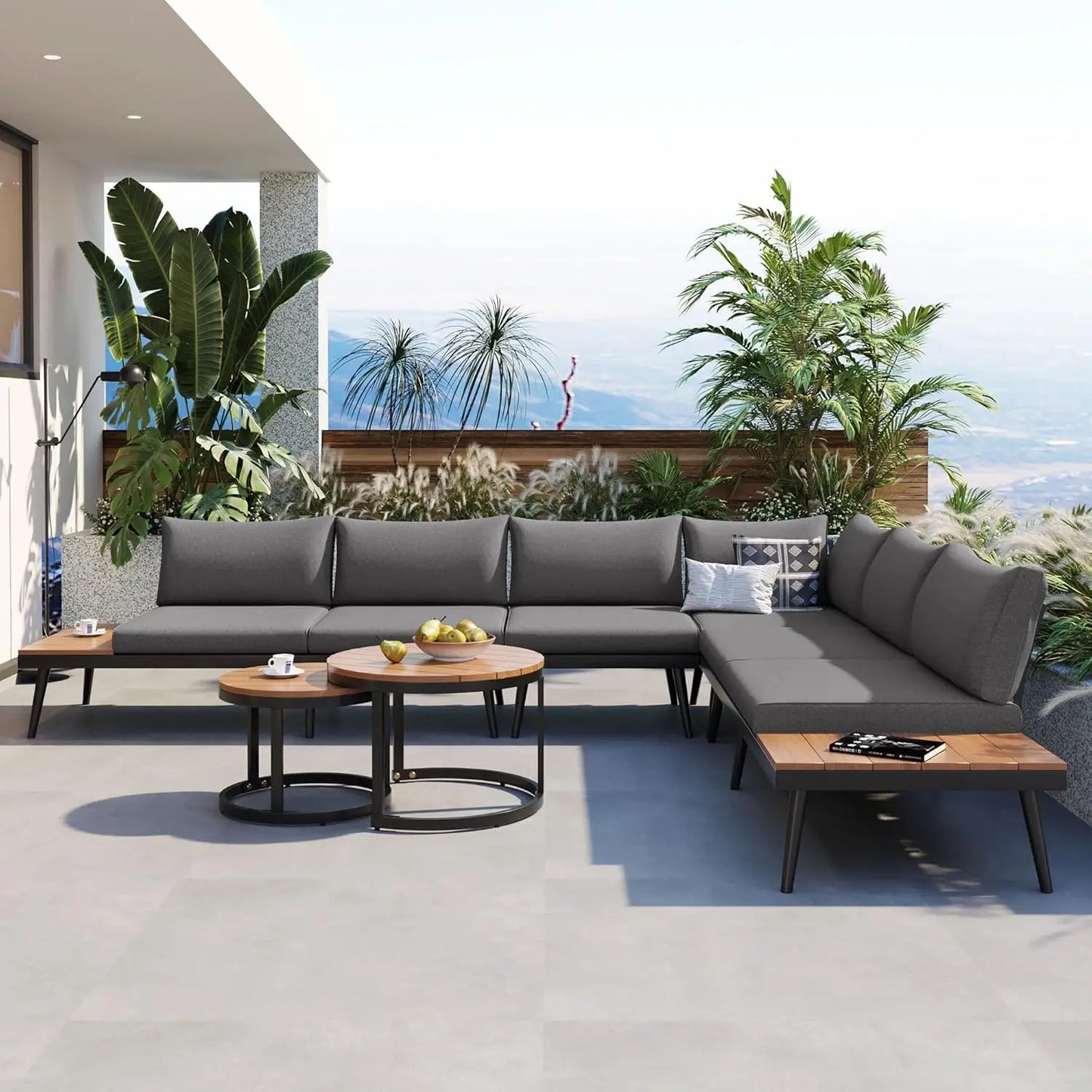 Outdoor Sofa Set with Coffee Table,