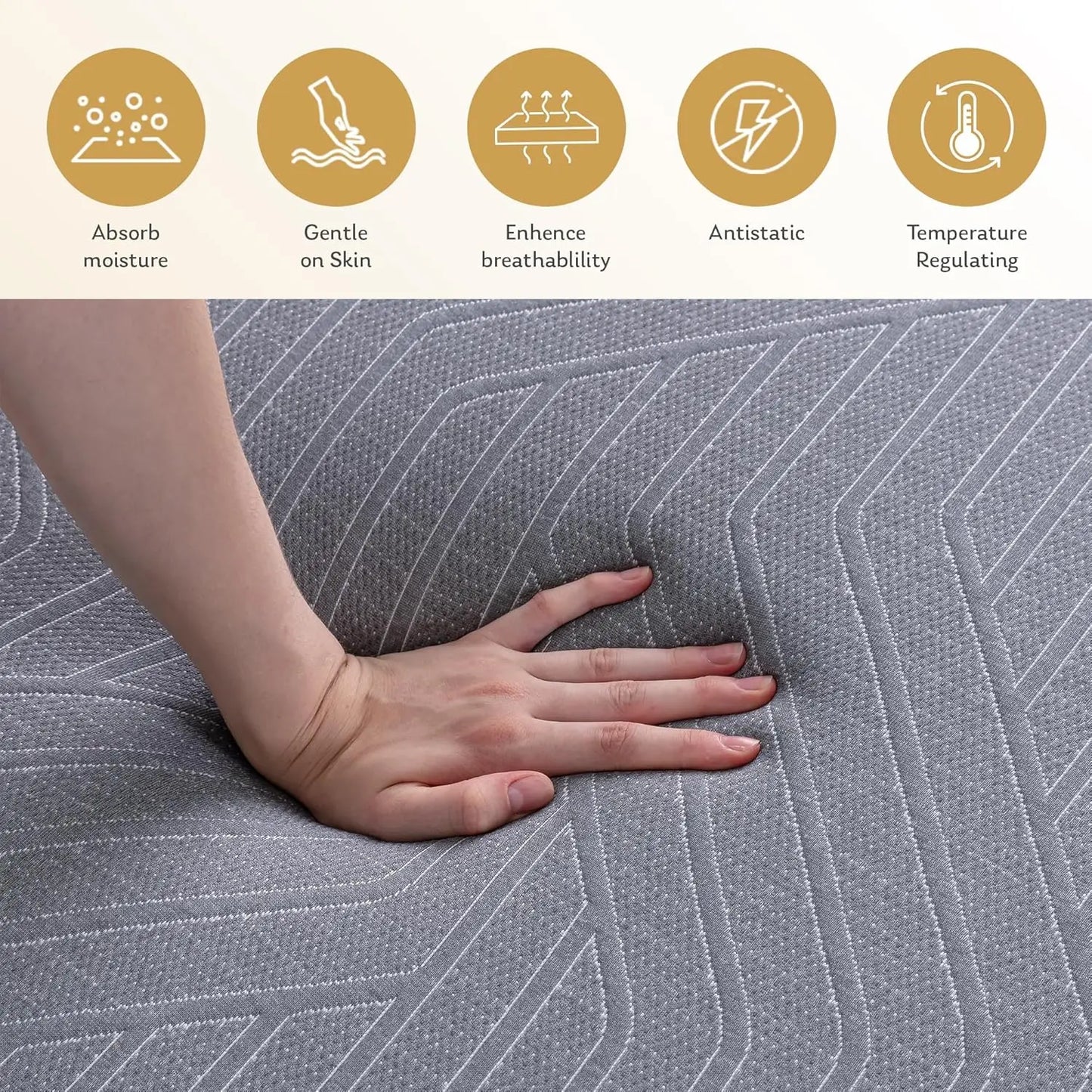 Mattress, Copper Gel Cooling Memory Foam Mattress for Back Pain Relief